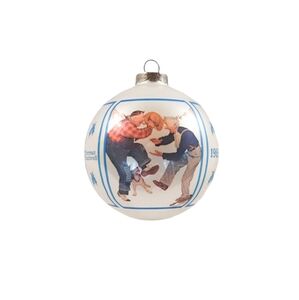 Vintage Norman Rockwell Christmas Ornament 1985 Fancy Footwork Limited Edition